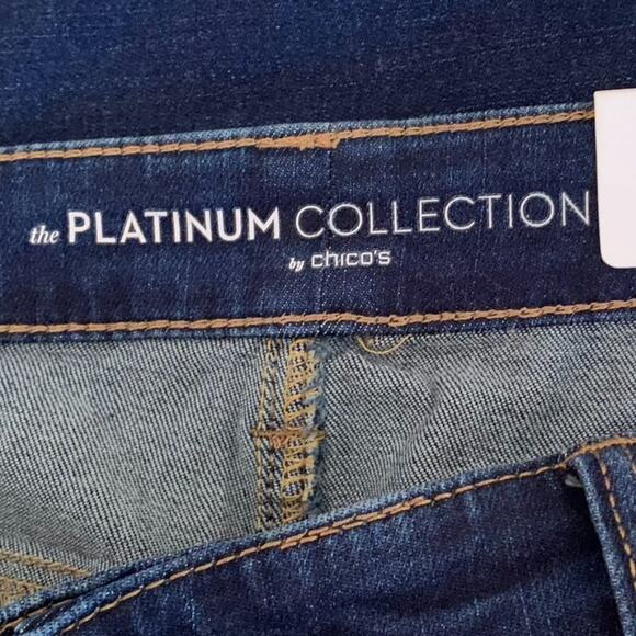 NWT Chico's Platinum Flare 25 inch Crop Jean Fenton Indigo Chico's Size … - Picture 10 of 13